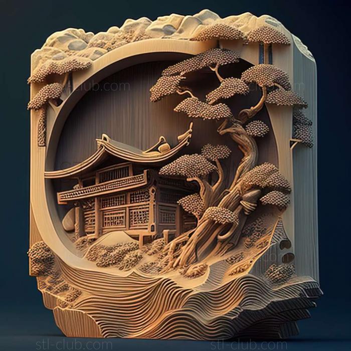 3D model Chichibu in Japan (STL)